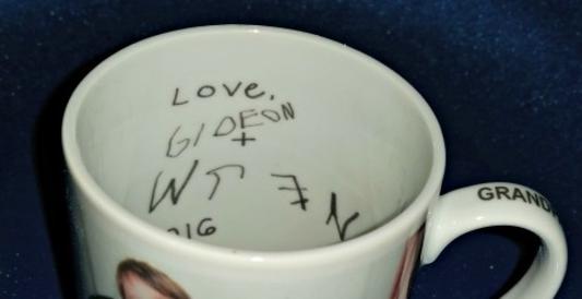You can have your child's hand writing forever captured and remembered every time you drink your hot beverage.