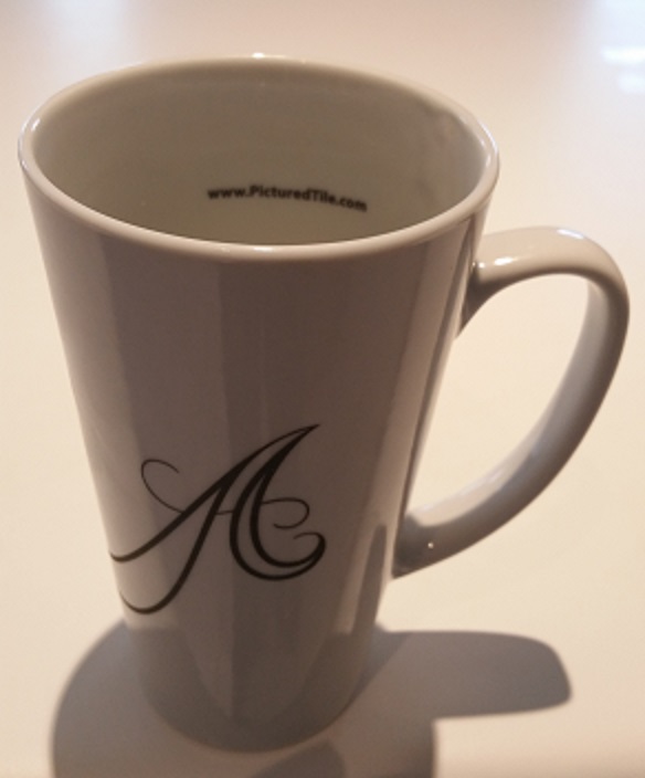 Pick your initials and we can print on the outside and INside of the mug.