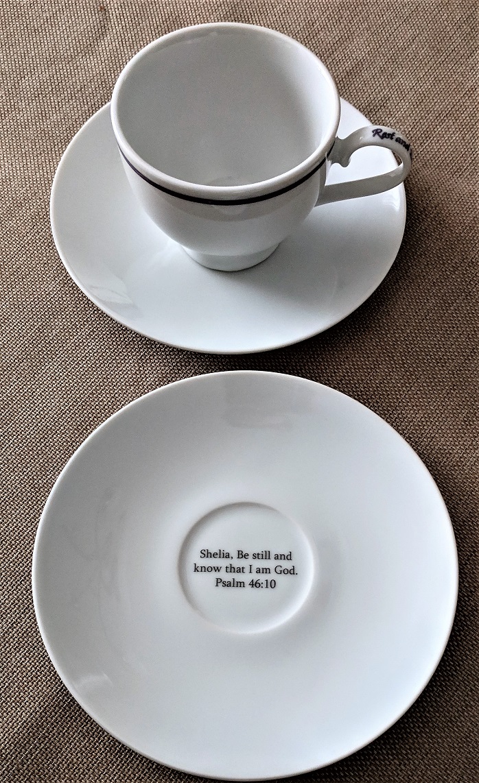 Personalized Be Still & Know That IAM GOD Printed Tea Cups