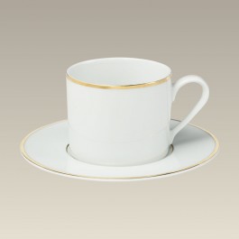 Gold Rimmed Traditional Cup & Saucer