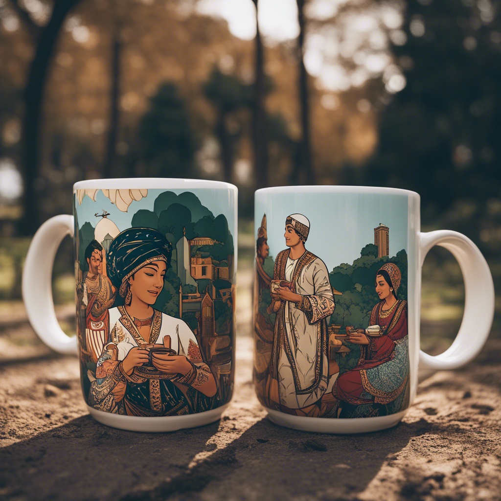 C-Handled Mug for different areas around the world or mugs printing in different languages also personalized and printing inside the mug as well.