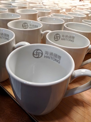 Bulk bank-branded mugs