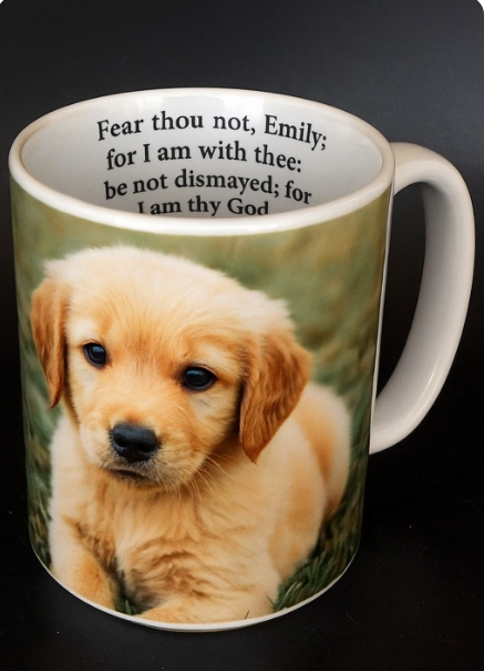 Personalized Bible Verse Mug- Fear Thou Not Emily Personalized Bible Verse Mug- Fear Thou Not Emily