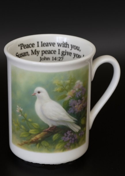 Personalized Bible Verse Mug Peace I leave with you Susan Personalized Bible Verse Mug Peace I leave with you Susan